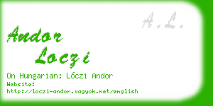 andor loczi business card