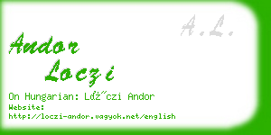 andor loczi business card